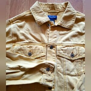 Arizona Jean Co Yellow Denim Jacket Womens Large